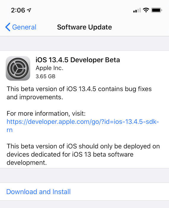 Apple выпустила iOS 13.4.5 beta 1 для разработчиков. Чем она необычна?