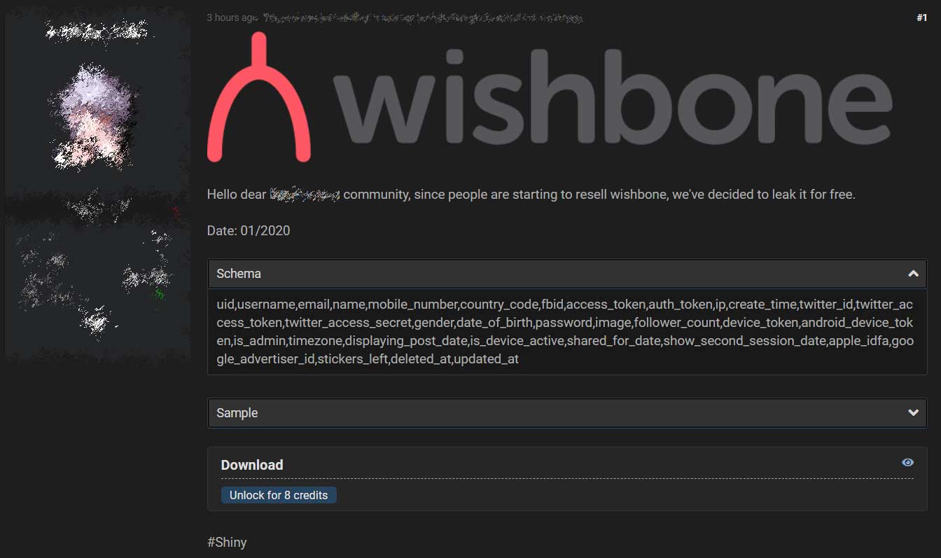 Злоумышленники распространяют данные 40 млн пользователей приложения Wishbone