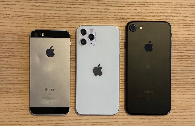 iPhone 12 будет компактнее, чем iPhone 8? Размеры новых iPhone сравнили со старыми