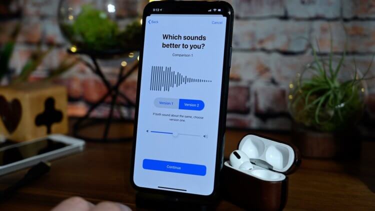 Как улучшить качество звука AirPods в iOS 14