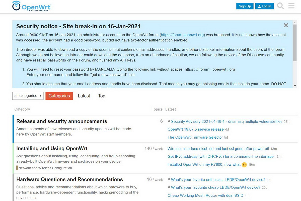 Форум OpenWRT пострадал от хакерской атаки и утечки данных