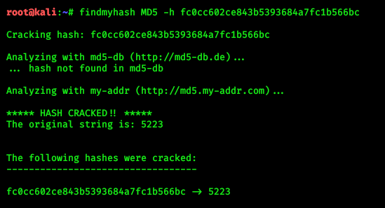 Взлом пароля через FindMyHash