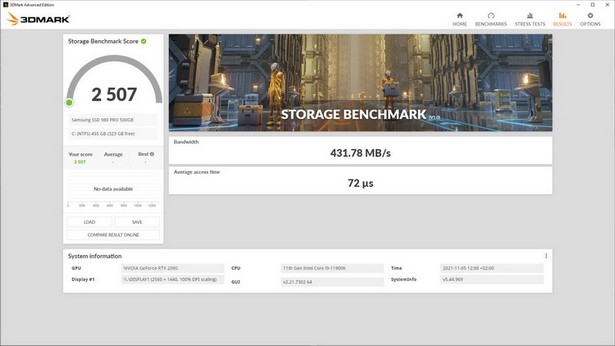 Стал доступен новый 3DMark Storage Benchmark для оценки игровой производительности HDD и SSD